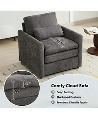 Streamdale Furniture Cozy Upholstered Oversized Comfy Cloud Sofa Double Cushion Group
