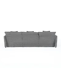 Streamdale Furniture Oversized Deep Seat Sectional Sofa, Modern Chenille Cloud Couch