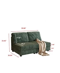 Streamdale Furniture Double-seater Sofa, Comfortable Corduroy Fabric