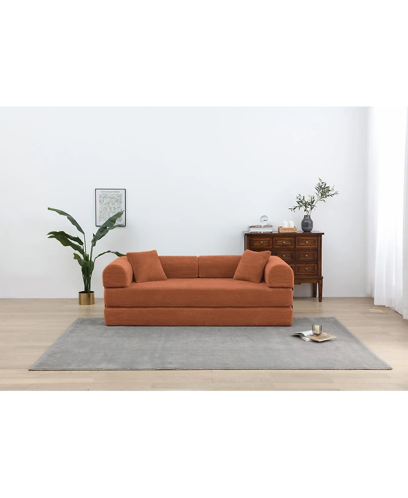 Streamdale Furniture 3-Seat Convertible Sofa Bed with Repositionable Armrests