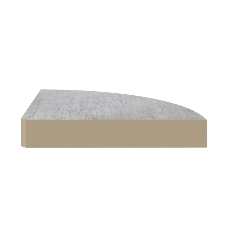 Wall Corner Shelves 4 pcs Concrete Gray 9.8"x9.8"x1.4" Mdf