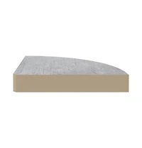 Wall Corner Shelves 4 pcs Concrete Gray 9.8"x9.8"x1.4" Mdf