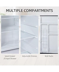 3.2 Cu.Ft Mini Fridge with Freezer, Compact Refrigerator,