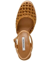 Steve Madden Women's Lexie Woven Adjustable Strap Platform Sandals