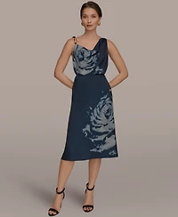 Donna Karan New York Women's Floral A-Line Midi Skirt