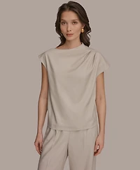 Donna Karan New York Women's Draped Neck Top
