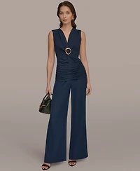 Donna Karan New York Women's Deep V-Neck Knit Top