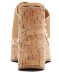 Schutz Women's Dalle Studs Slip-On Wedge Sandals