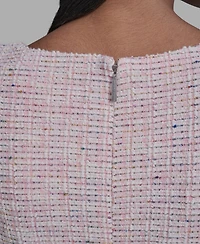 Karl Lagerfeld Paris Women's Flounce Hem Square Neck Dress