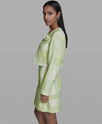 Karl Lagerfeld Paris Women's Printed Open-Front Jacket Dress