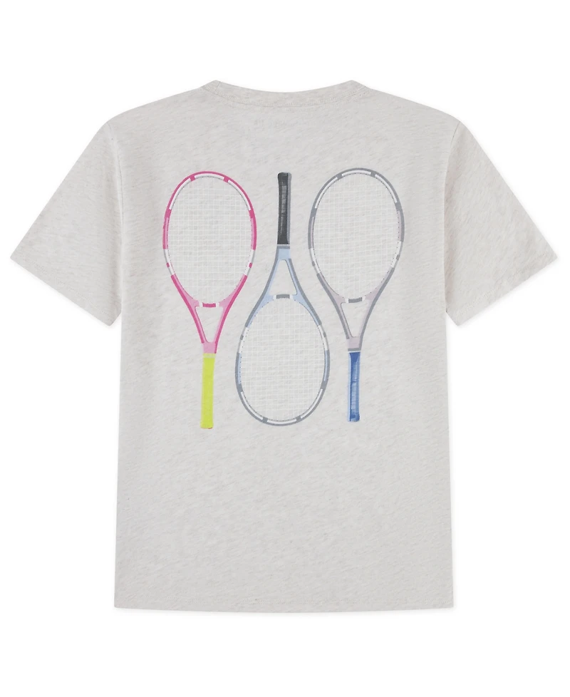 abercrombie kids Girls' Tennis Oversized Crewneck T-Shirt