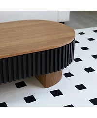 Streamdale Furniture Elliptical coffee table with storage