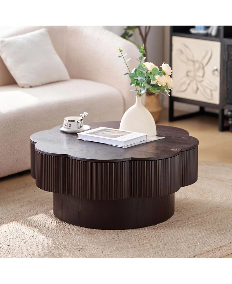 Streamdale Furniture Modern Plum Blossom Coffee Table with Storage