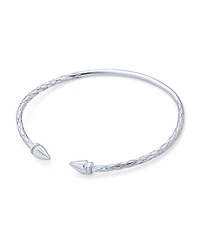 Bling Jewelry Western Jewelry Spear Acorn Pyramid Pointed Tips Stackable Bangle Bracelet .925 Sterling Silver