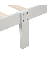 Streamdale Furniture Wood Platform Bed Twin Sleigh Bed Frame with Headboard/Footboard