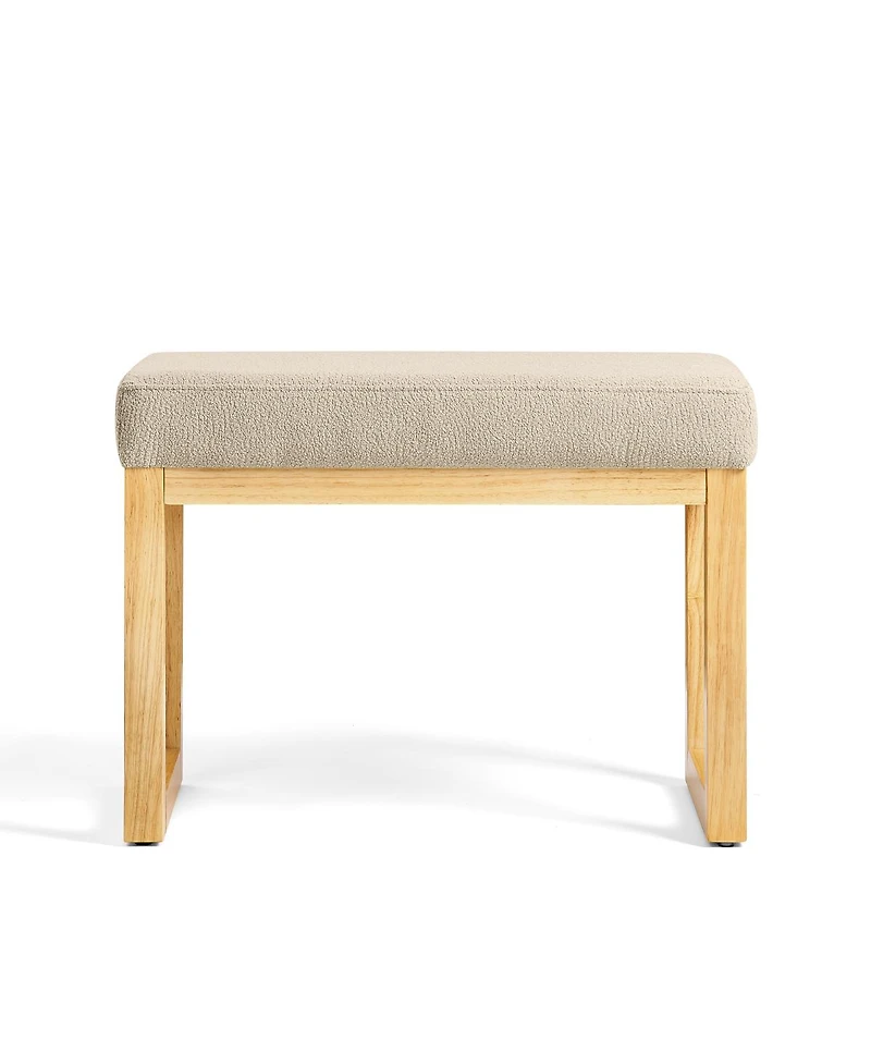 Streamdale Furniture Shoe-changing bench with wooden frame and cushioned seat - Brown