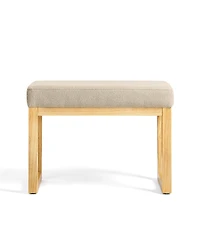 Streamdale Furniture Shoe-changing bench with wooden frame and cushioned seat - Brown