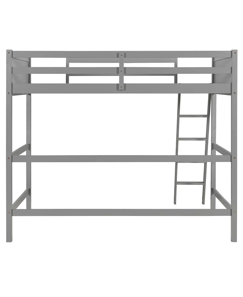 Streamdale Furniture Solid Wood Twin Size Loft Bed with Ladder