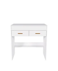 Streamdale Furniture Flip Top Vanity Desk with Led Mirror & Outlet