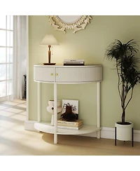 Streamdale Furniture Artisan Wave Demi-Lune Console Table