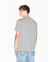 A|X Armani Exchange Men's Short Sleeve Allover Logo Print T-Shirt