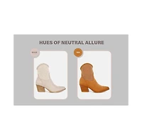 Bimmy Woven Pointy Western Boots