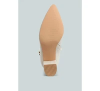 Conchos Belt Detail Block Heel Boots