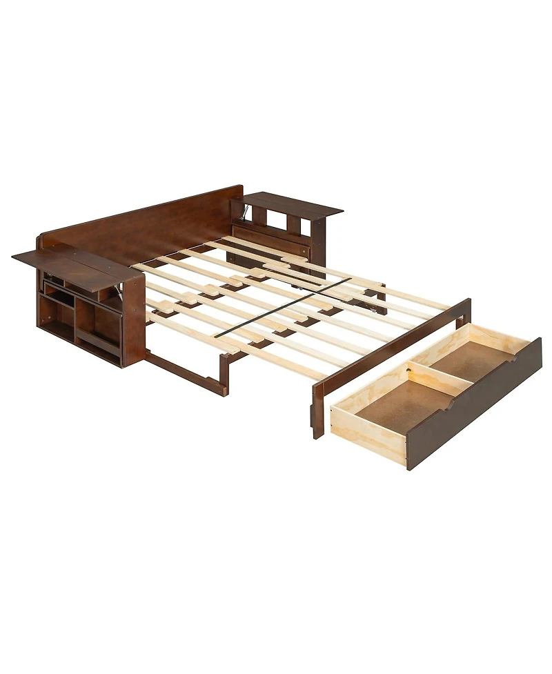 Streamdale Furniture Full Daybed with Removable Desk & Storage Drawers