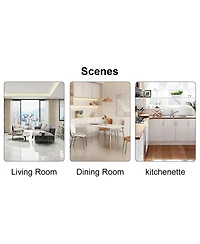 Streamdale Furniture Modern 40" Glass Dining Table with Golden Metal Legs