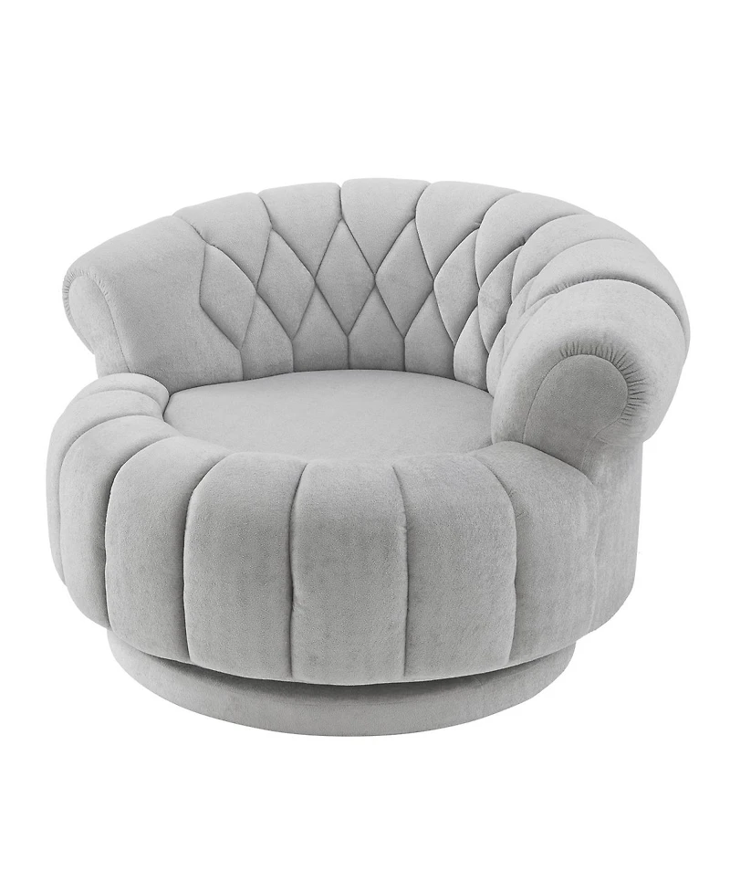 Streamdale Furniture Swivel Accent Chair 360degree(s) Round Club Chair for Living Room/Bedroom