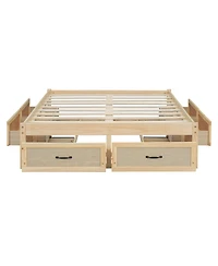 Streamdale Furniture Full Size Platform Bed with 6 Storage Drawers