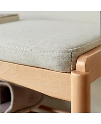 Streamdale Furniture Solid Wood Shoe Bench with Cushion