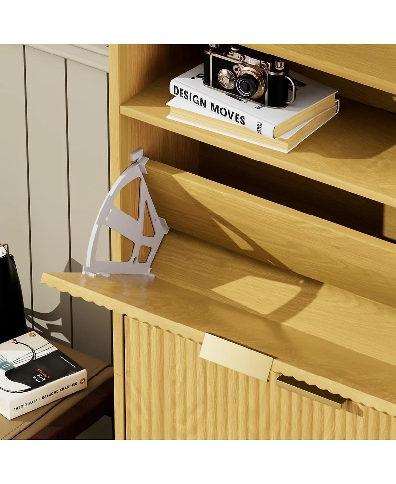 Streamdale Shoe Cabinet Storage with 2 Flip Drawers, Tall Free Standing Organizer Rack.