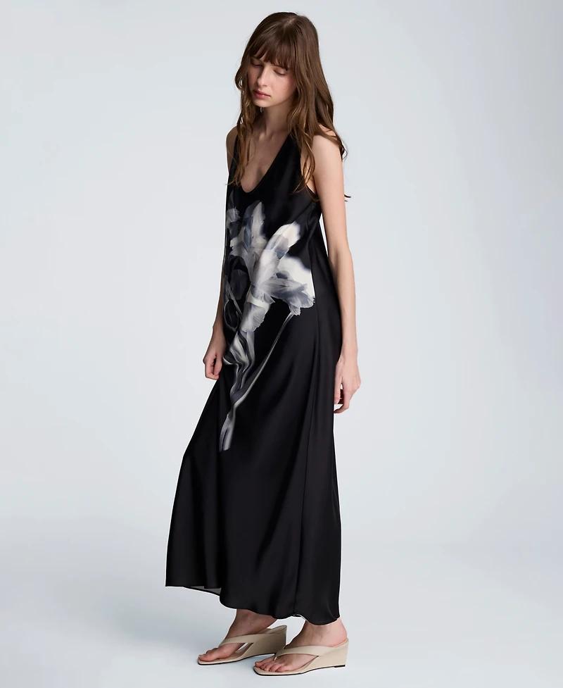 Kenneth Cole Women's Scoop Neck Long Slip Dress