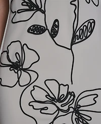 Karl Lagerfeld Paris Women's Scuba Crepe A-Line Dress