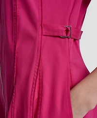 Dkny Women's Lantern Puff-Sleeve V-Neck Dress