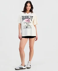 Rebellious One Juniors' Brooklyn Rose V-Neck T-Shirt