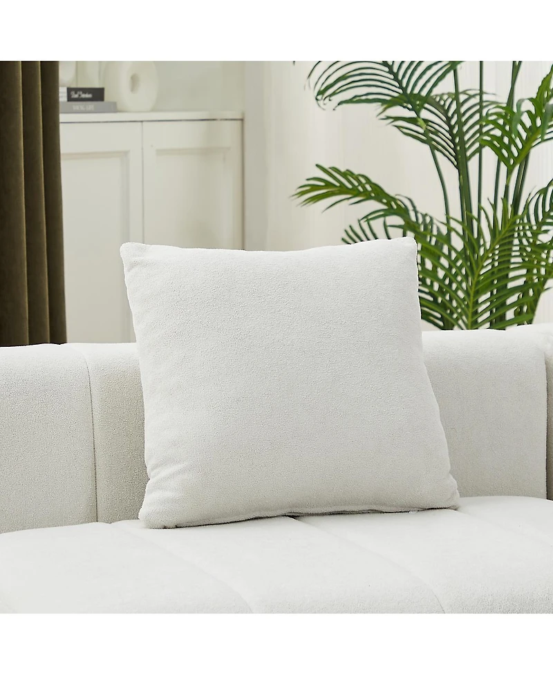 Streamdale Furniture Chenille Sectional Sofa with 2 Pillows, Symmetrical Modular for Living Room/Office