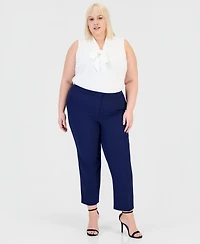Kasper Plus Straight-Leg Pants
