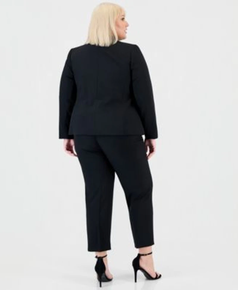 Kasper Plus Size Blazer Straight Leg Pants