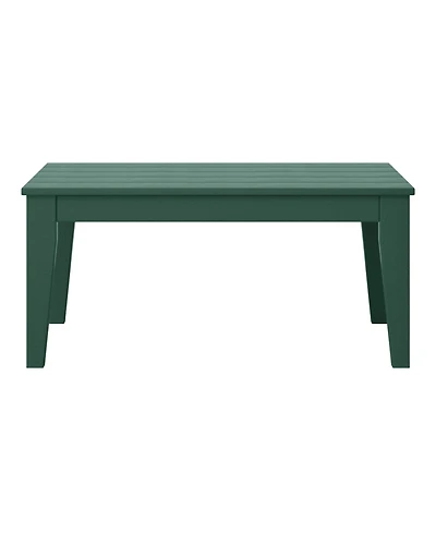 WestinTrends Low Outdoor Hdpe Patio Rectangle Coffee Table