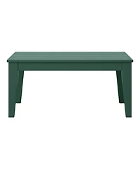 WestinTrends Low Outdoor Hdpe Patio Rectangle Coffee Table