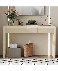 Streamdale Furniture Rustic Console Table - Fluted Drawers