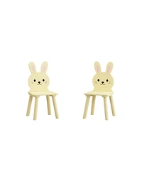 Streamdale Furniture Kids Table and Chair Set with 2 Bunny Chairs