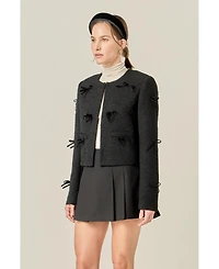 English Factory Women's Woven Bow Jacket