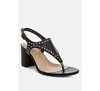 Nerina Studded Genuine Leather Sandals