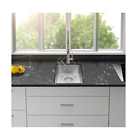 flynama 15x17x9 Inch Undermount Stainless Steel Kitchen Sink 16 Gauge 304 Single Bowl With Drain Assembly