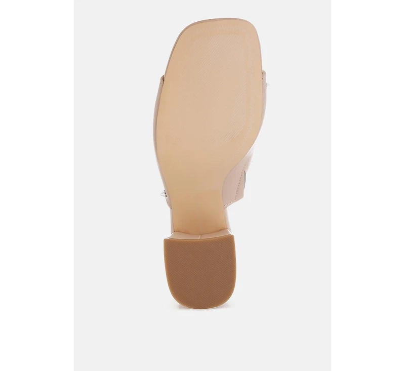 Lomela Stud Embellished Block Heel Mules