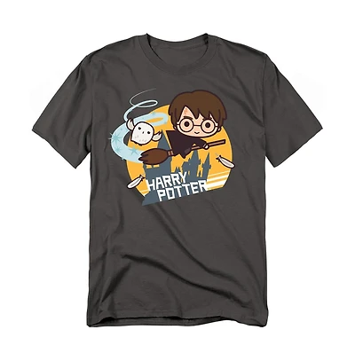Harry Potter Men's Chibi On Broomstick T Shirt