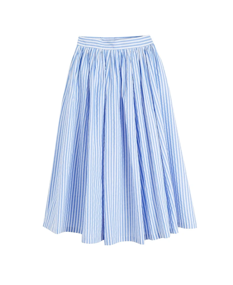 Chinti & Parker Women's Cotton Striped A-Line Oxford Skirt